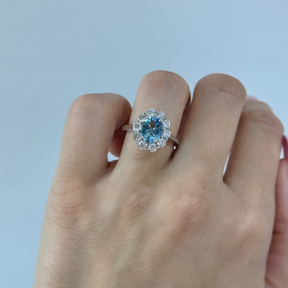 Oval Aquamarine and Diamond Ring - Happy Jewelers Fine Jewelry Lifetime Warranty