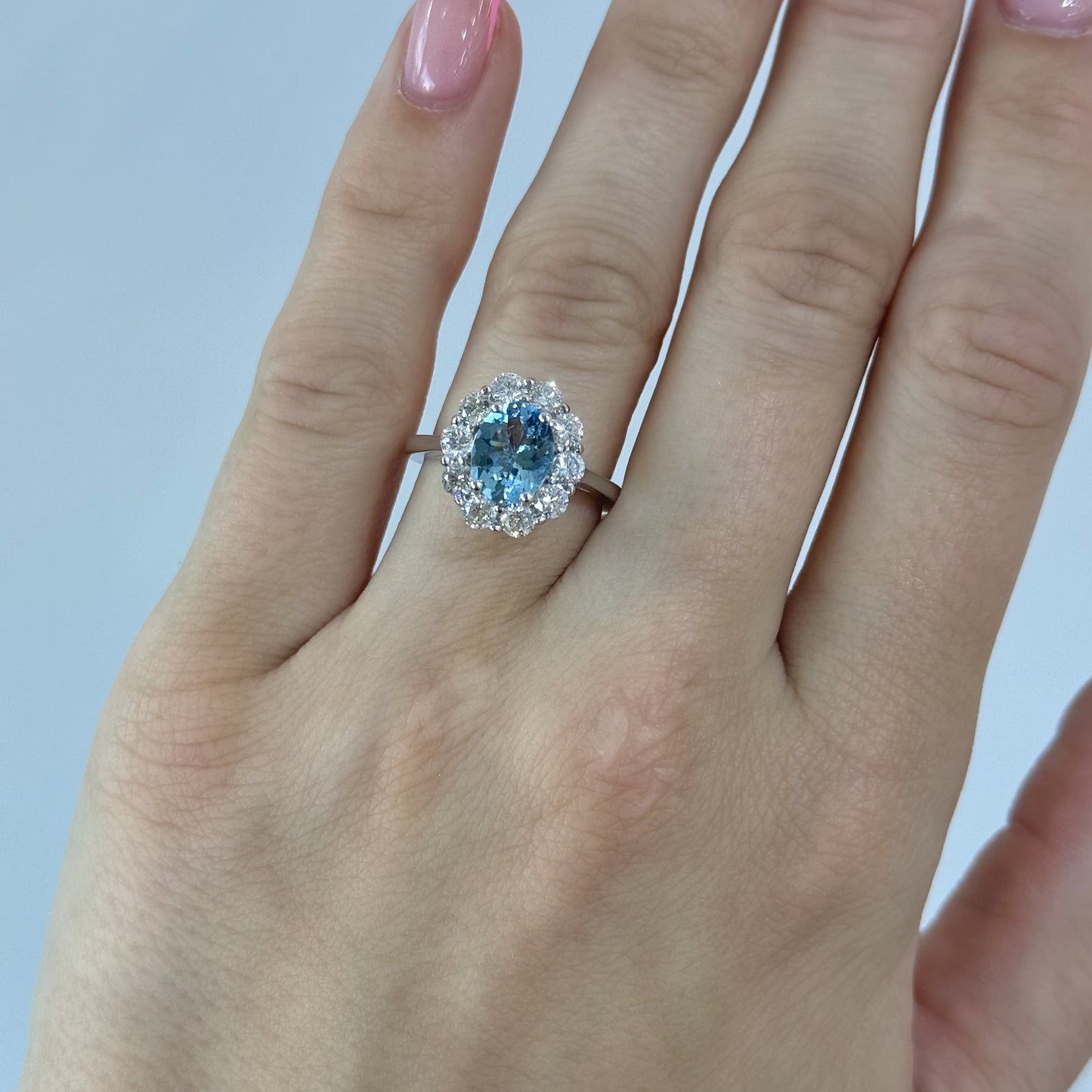 Oval Aquamarine and Diamond Ring - Happy Jewelers Fine Jewelry Lifetime Warranty