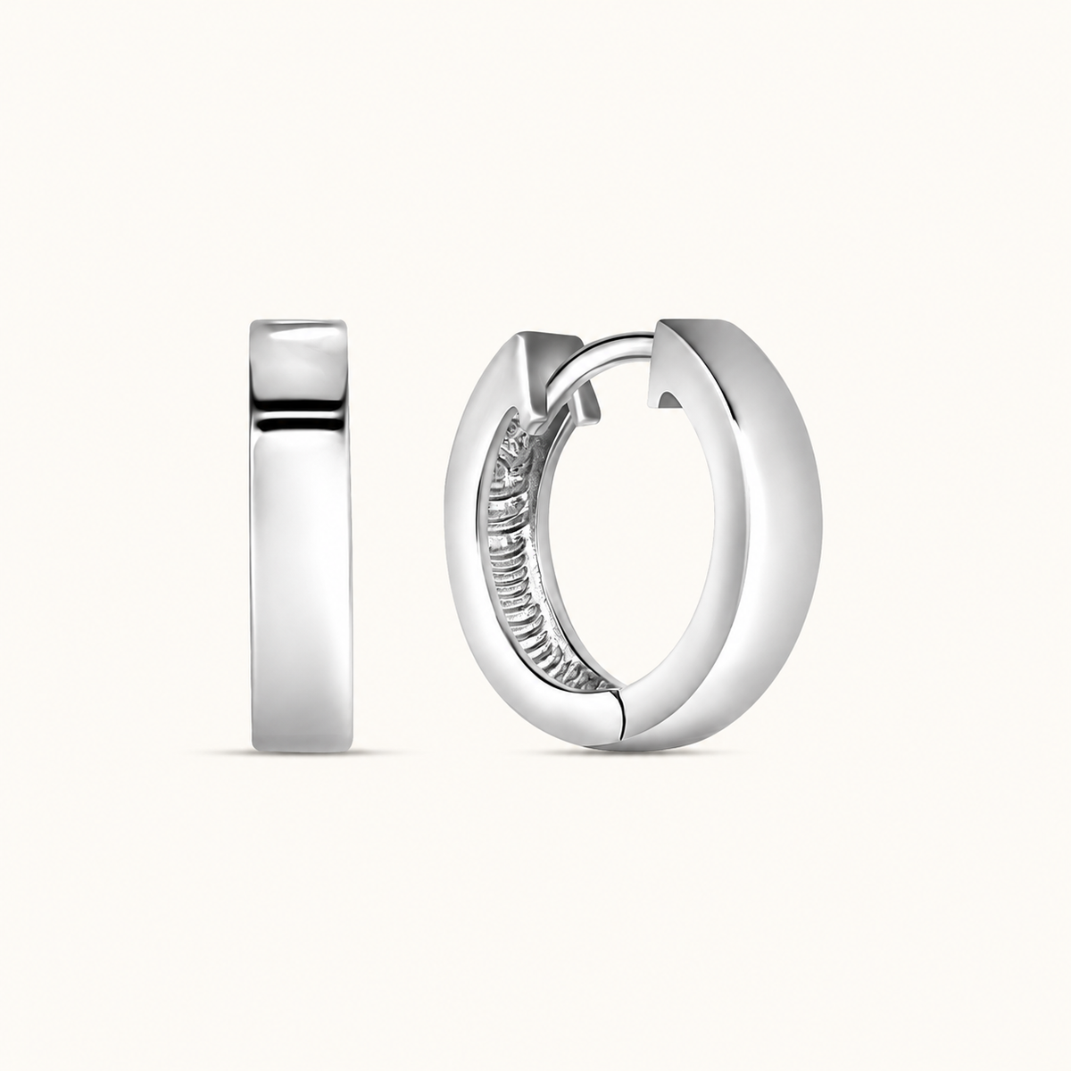 Flat Edge Huggies - Happy Jewelers Fine Jewelry Lifetime Warranty