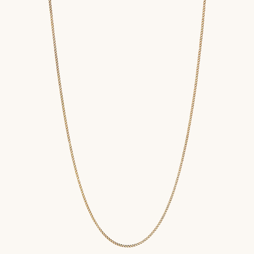 Flat Curb Cuban Chain Necklace