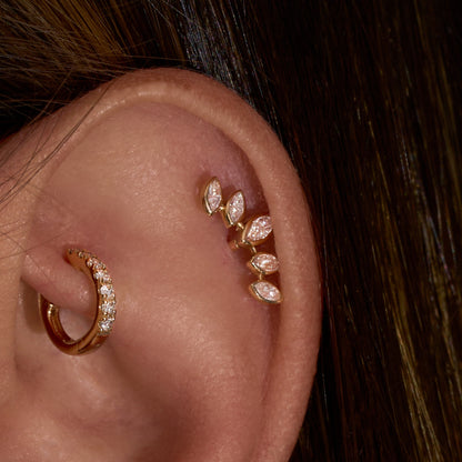 Lab Diamond Climber Flat Back Single Stud Earring - Happy Jewelers Fine Jewelry Lifetime Warranty