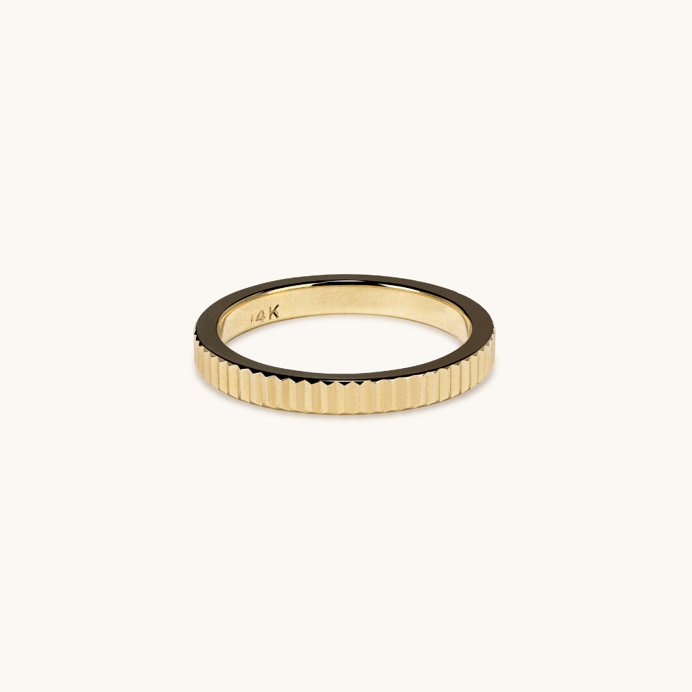 Solid Gold Fluted Band