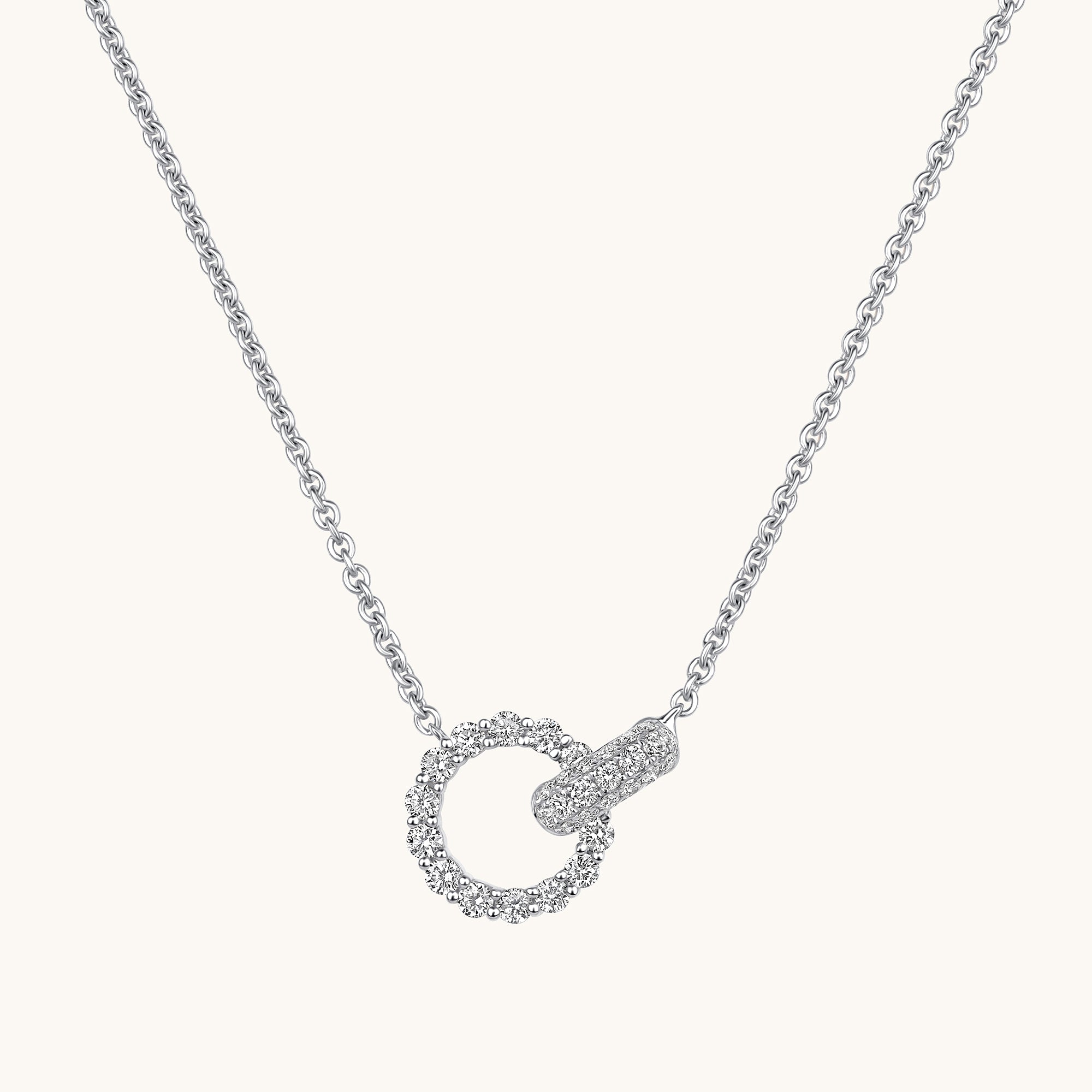 White Gold Forever Connected Diamond Necklace