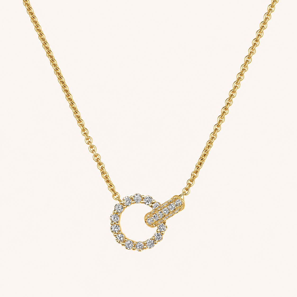 Yellow Gold Forever Connected Diamond Necklace