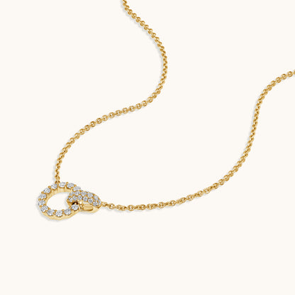 Yellow Gold Forever Connected Diamond Necklace