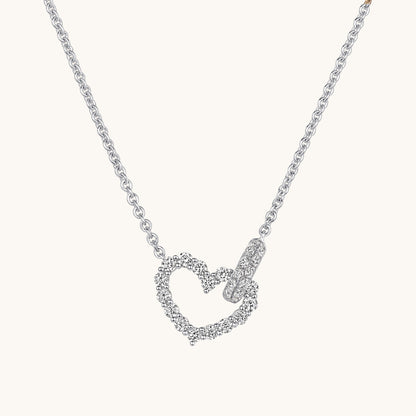 White Gold Forever Connected Heart Diamond Necklace