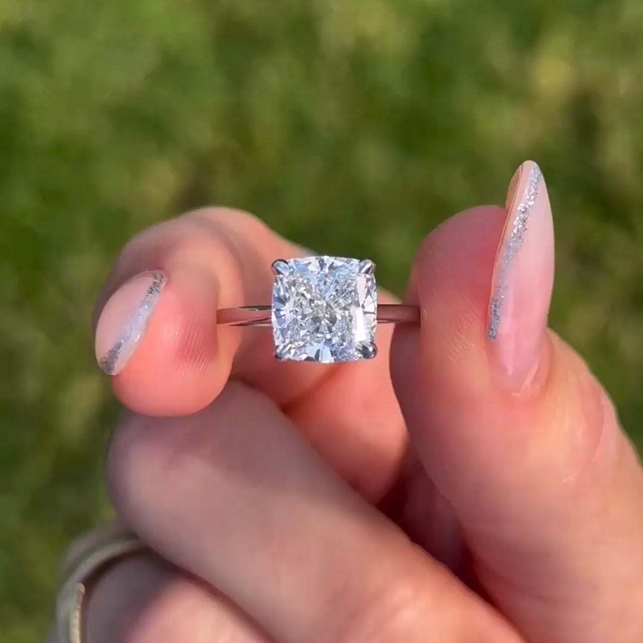 4.03 Carat Lab Created Cushion Engagement Ring with Hidden Halo | Engagement Ring Wednesday - Happy Jewelers Fine Jewelry Lifetime Warranty