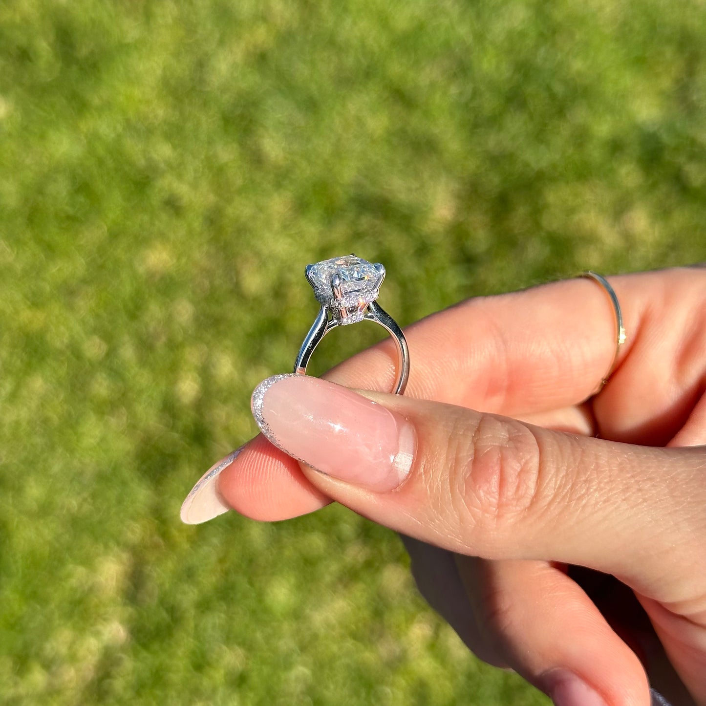 4.03 Carat Lab Created Cushion Engagement Ring with Hidden Halo | Engagement Ring Wednesday - Happy Jewelers Fine Jewelry Lifetime Warranty