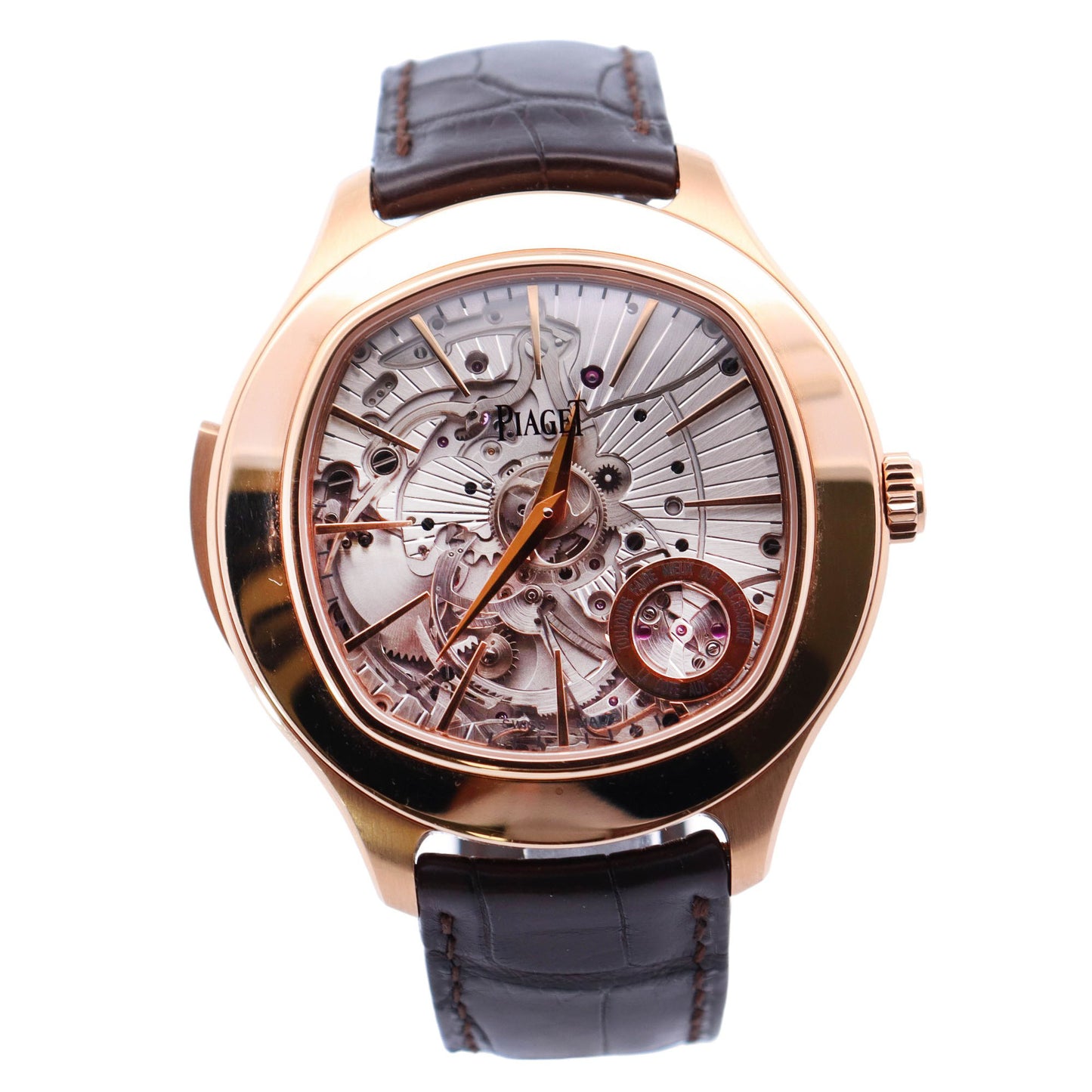 Piaget Emperador Rose Gold 48mm Stick Dial Watch Reference#: GOA38019 - Happy Jewelers Fine Jewelry Lifetime Warranty