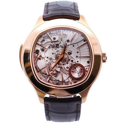 Piaget Emperador Rose Gold 48mm Stick Dial Watch Reference#: GOA38019 - Happy Jewelers Fine Jewelry Lifetime Warranty