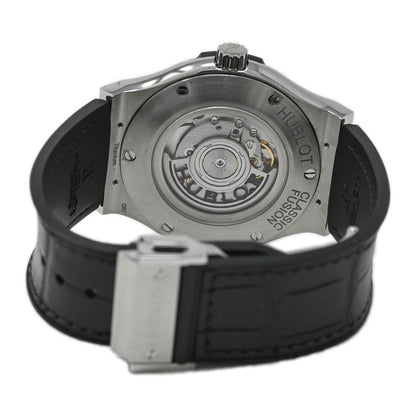 Hublot Mens Classic Fusion Titanium 42mm Black Stick Dial Watch Reference# 542.NX.1171.LR - Happy Jewelers Fine Jewelry Lifetime Warranty