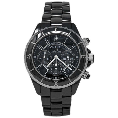 Chanel J12 41mm Black Dial Watch Ref# H0940 - Happy Jewelers Fine Jewelry Lifetime Warranty