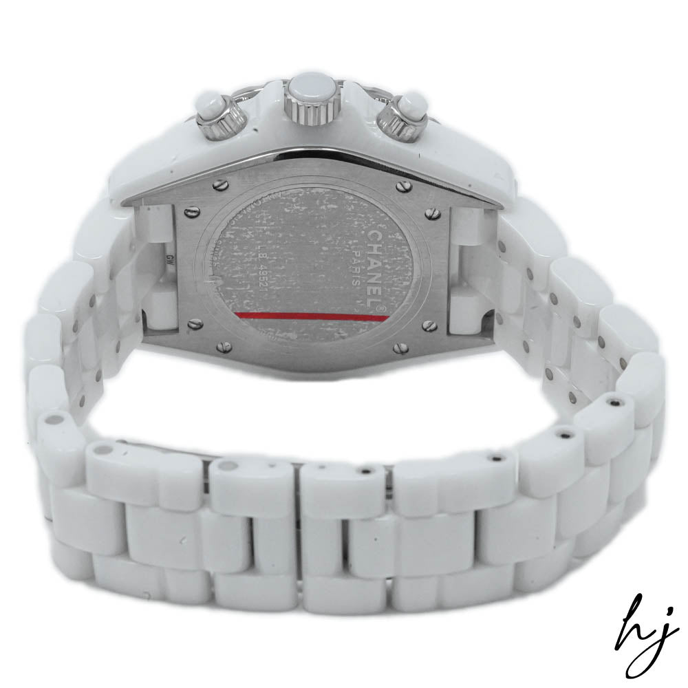 Chanel Ladies J12 White Ceramic 41mm White Arabic Dial Watch Reference #: H1007 - Happy Jewelers Fine Jewelry Lifetime Warranty