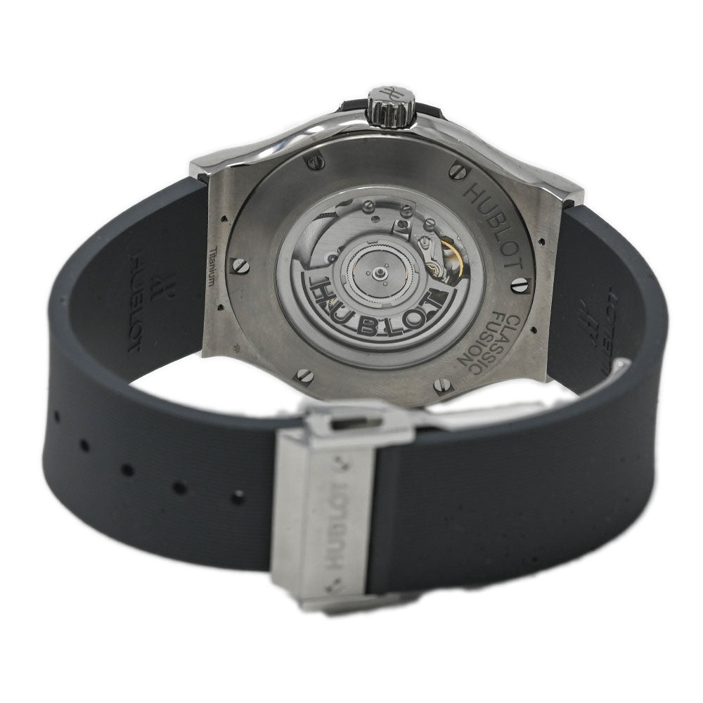 Hublot Mens Classic Fusion Titanium 42mm Black Stick Dial Watch Reference# 542.NX.7071.LR - Happy Jewelers Fine Jewelry Lifetime Warranty