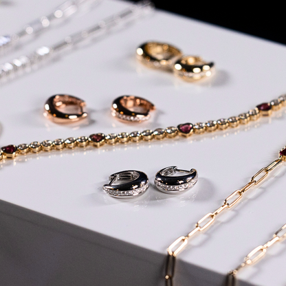 Chunky Diamond Huggie Earrings - Happy Jewelers Fine Jewelry Lifetime Warranty