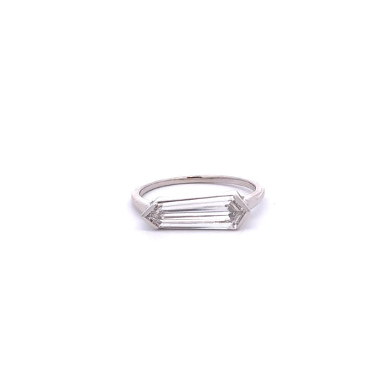 1.08 Carat Lab Created Bezel Set Kite Engagement Ring - Happy Jewelers Fine Jewelry Lifetime Warranty