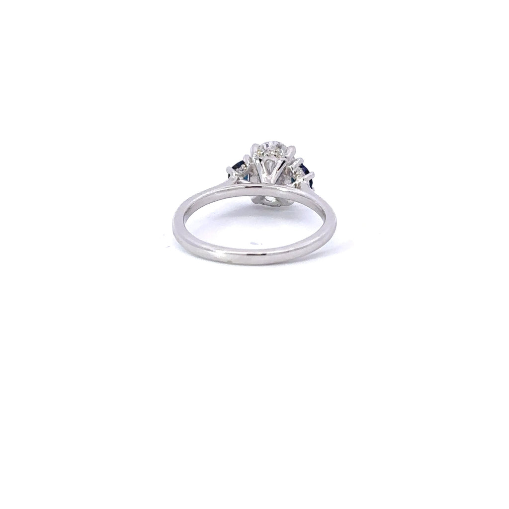 1.05 Carat Lab Created Oval 3 Stone Engagement Ring - Happy Jewelers Fine Jewelry Lifetime Warranty
