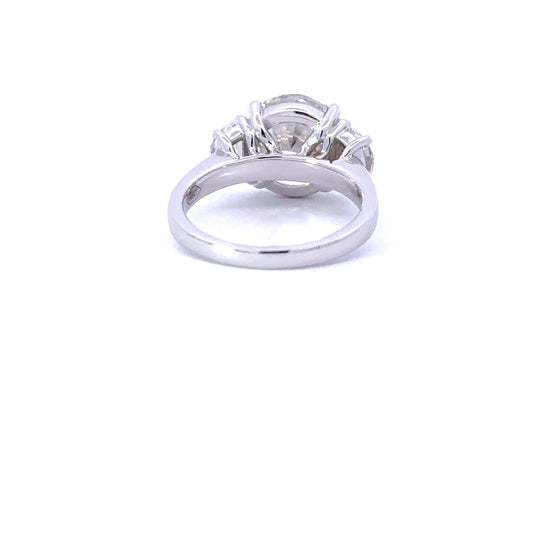 5.02 Carat Round Lab Grown Diamond 3 Stone Engagement Ring - Happy Jewelers Fine Jewelry Lifetime Warranty