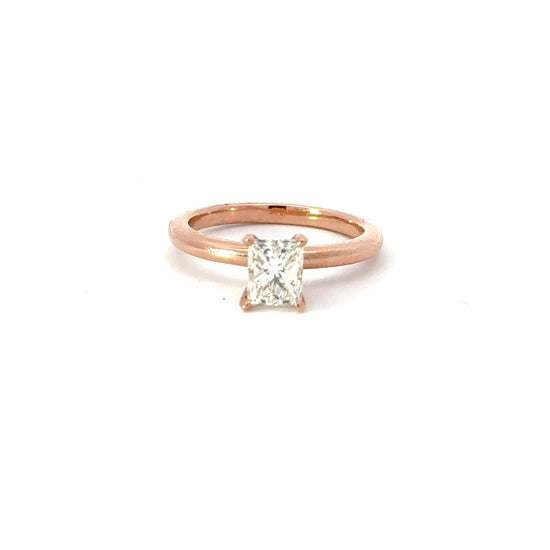 1.00 Carat Solitaire Natural Princess Engagement Ring - Happy Jewelers Fine Jewelry Lifetime Warranty