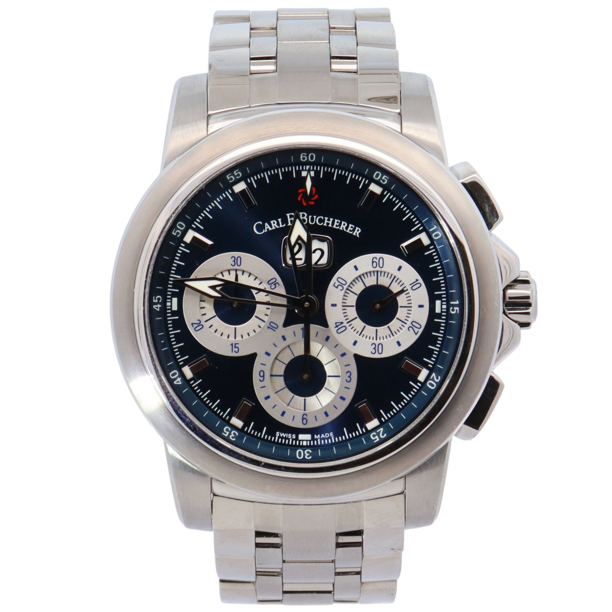 Carl F. Bucherer Patravi 44.6mm Blue Dial Watch Ref# 00.10624.08.53.21 - Happy Jewelers Fine Jewelry Lifetime Warranty