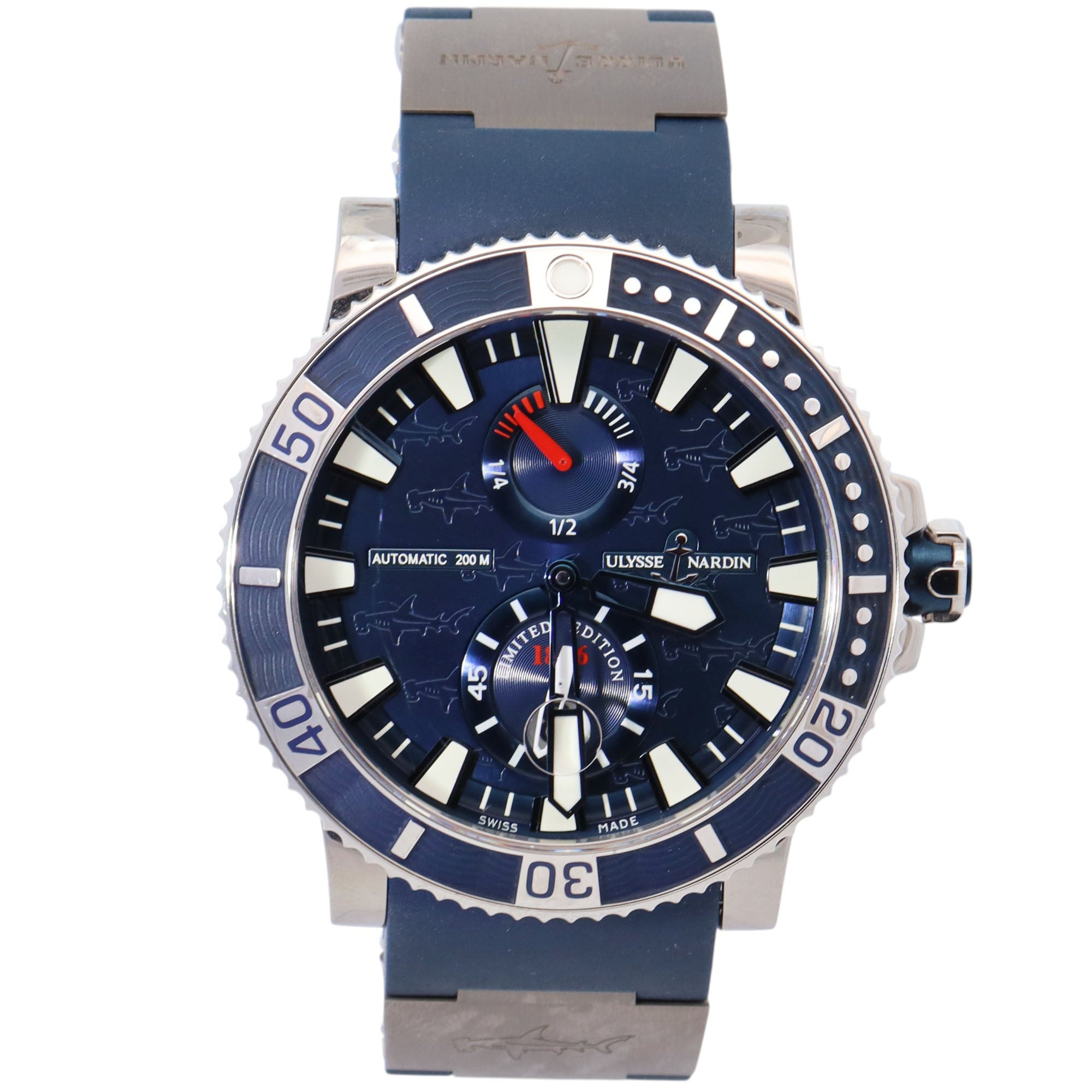 Ulysse Nardin Maxi Marine 42mm Blue Dial Watch Ref# 263-91 - Happy Jewelers Fine Jewelry Lifetime Warranty