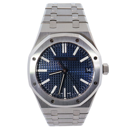 Audemars Piguet Royal Oak 41mm Blue Dial Watch Ref# 15510ST.OO.1320ST.01 - Happy Jewelers Fine Jewelry Lifetime Warranty