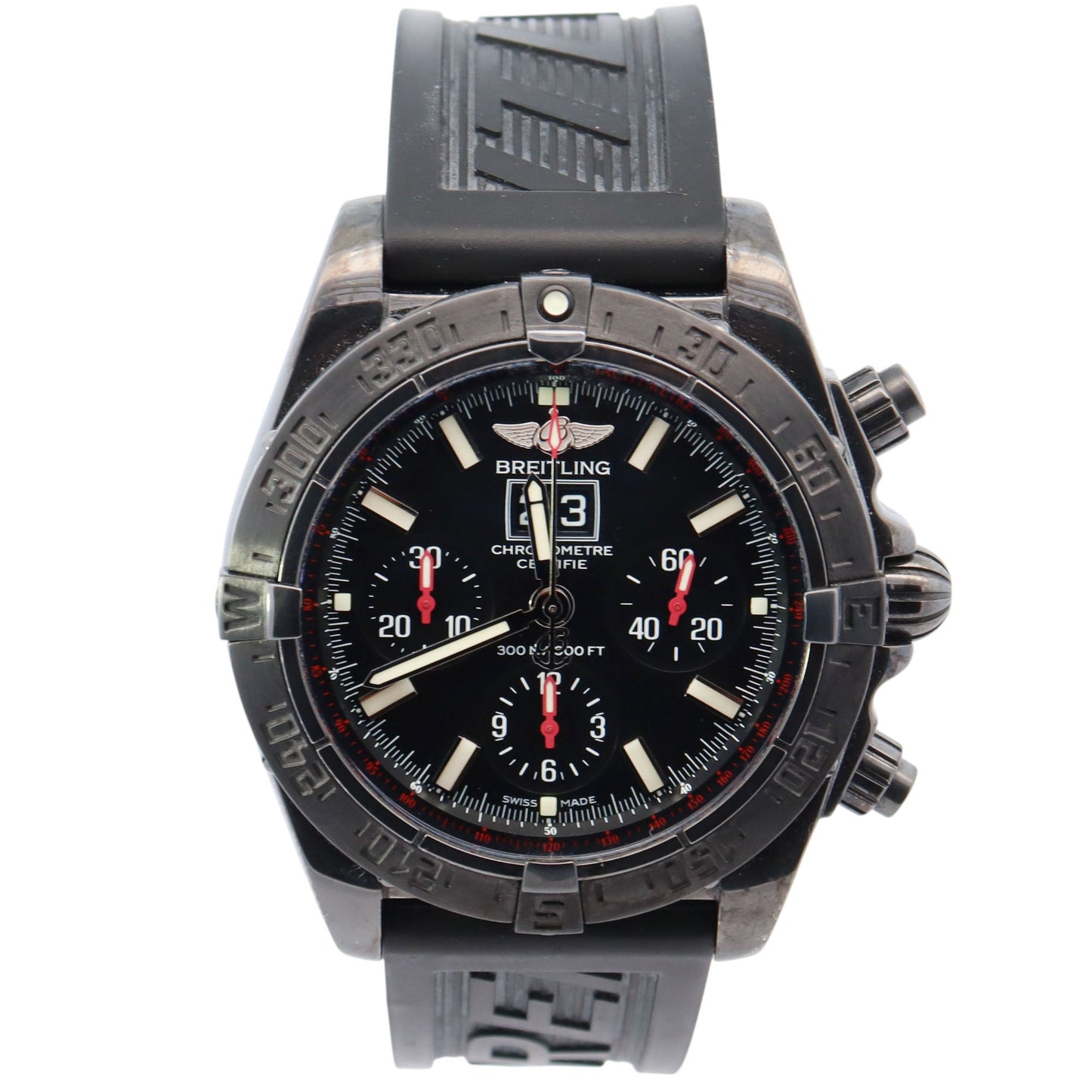 Breitling Blackbird 44mm Black Dial Watch Ref# M44359