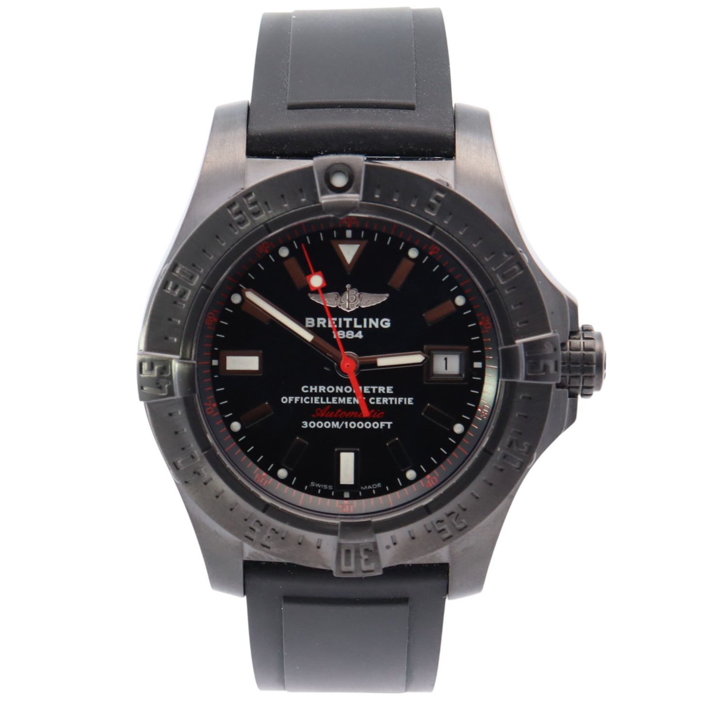 Breitling Avenger 45mm Black Dial Watch Ref# M17330