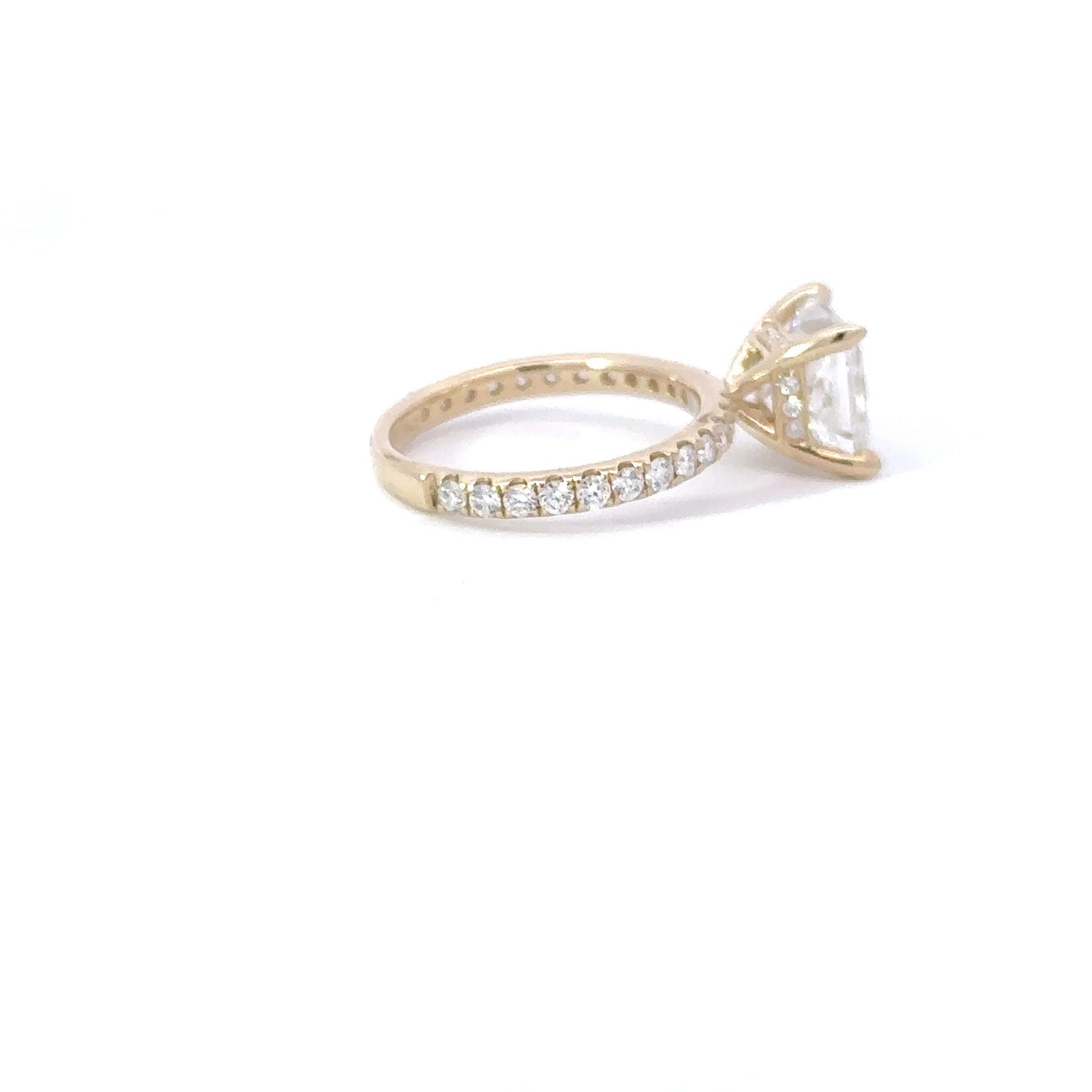 2.74 Carat Princess Lab Grown Diamond Engagement Ring with Hidden Halo - Happy Jewelers Fine Jewelry Lifetime Warranty