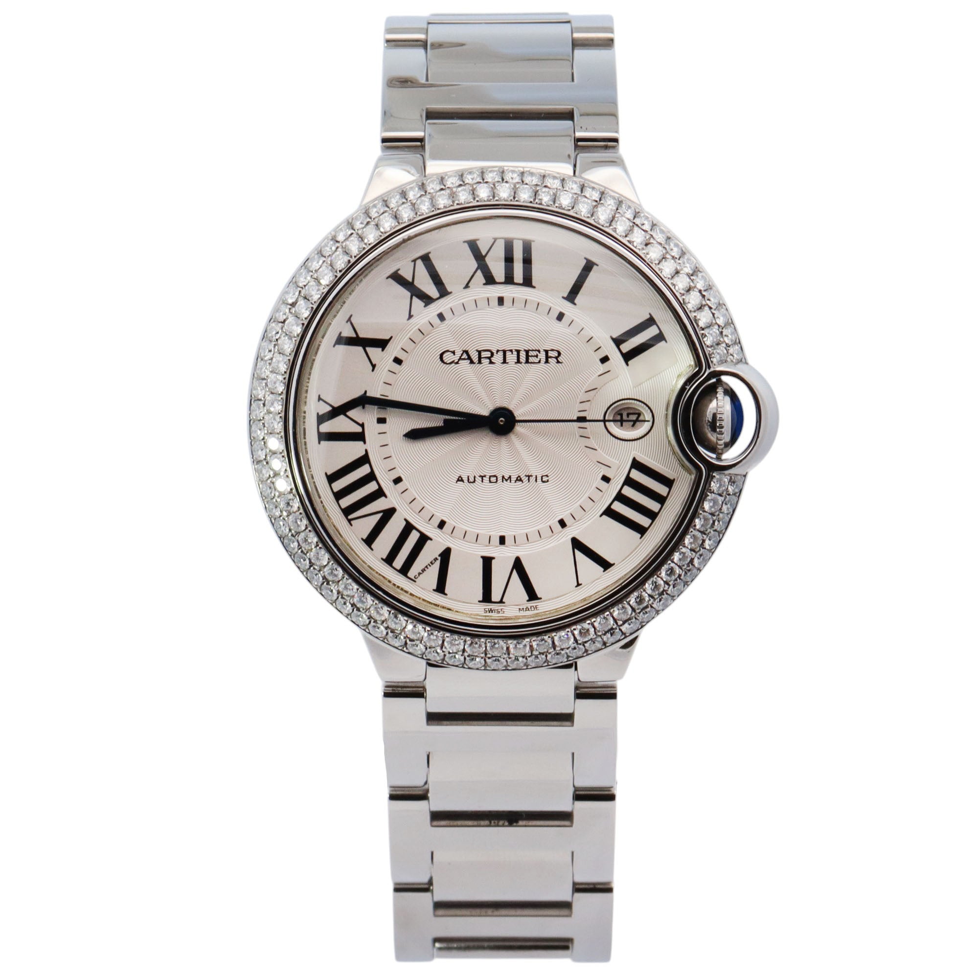 Cartier Ballon Bleu 42mm White Dial Watch Ref# W69012Z4 – Happy