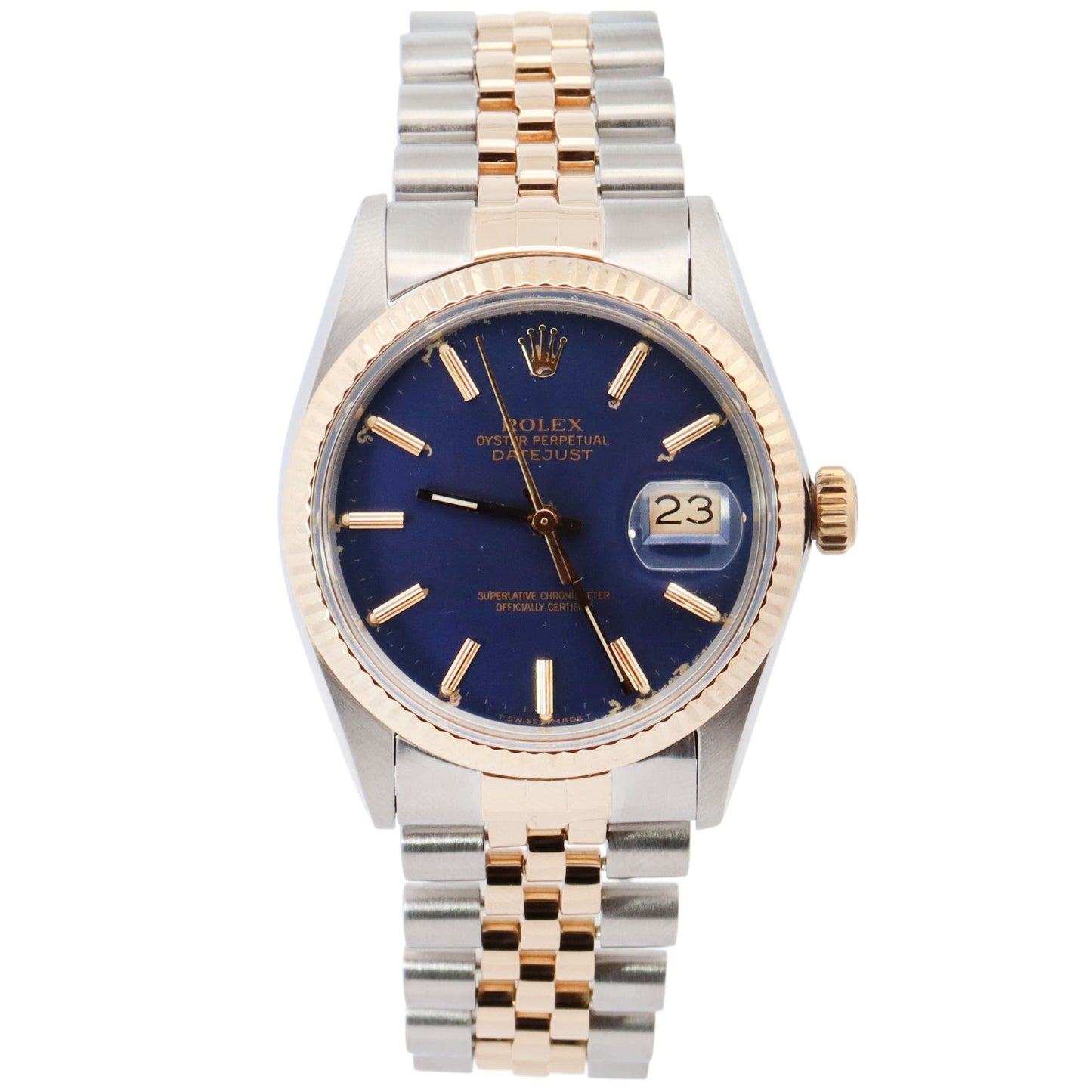 Rolex Datejust 36mm Blue Dial Watch Ref# 16013