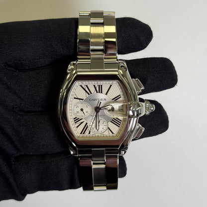 Cartier Roadster 48mm Silver Dial Watch Ref# W62019X6 - Happy Jewelers Fine Jewelry Lifetime Warranty