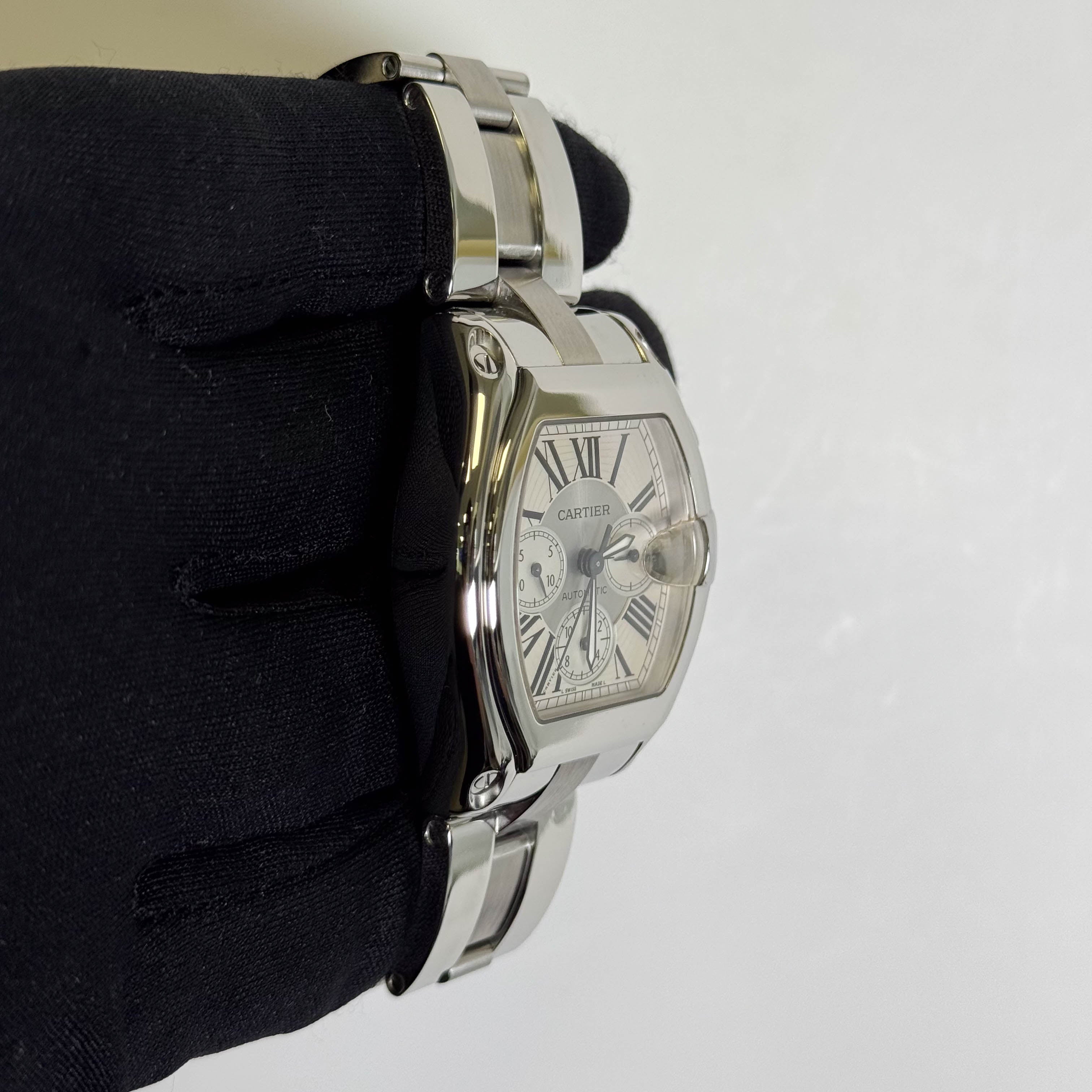 Cartier Roadster 48mm Silver Dial Watch Ref# W62019X6 - Happy Jewelers Fine Jewelry Lifetime Warranty