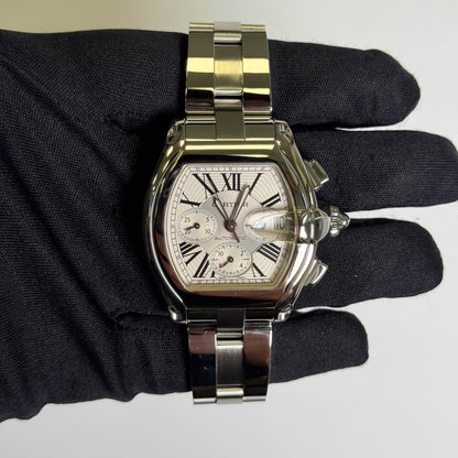 Cartier Roadster 48mm Silver Dial Watch Ref# W62019X6