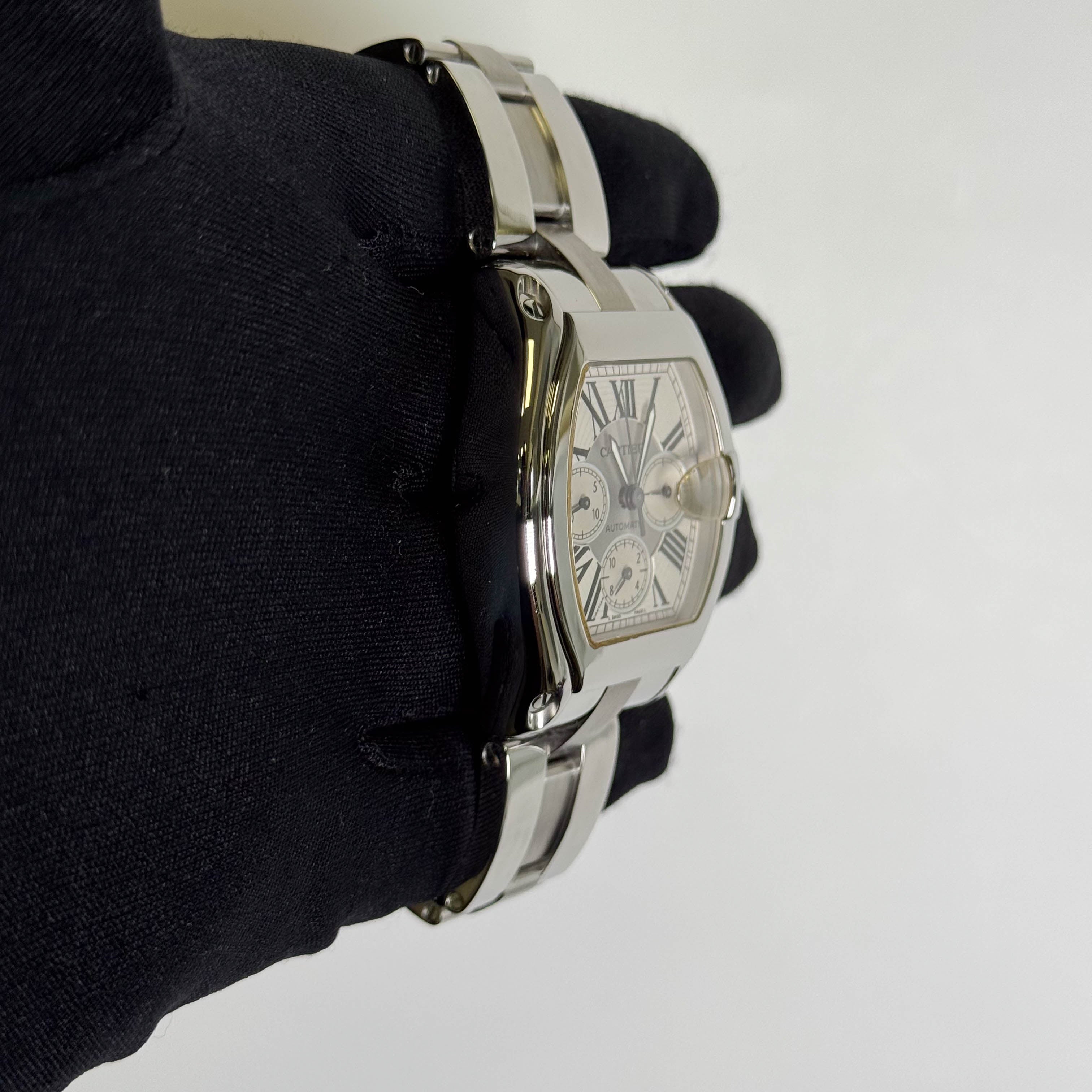 Cartier Roadster 48mm Silver Dial Watch Ref# W62019X6