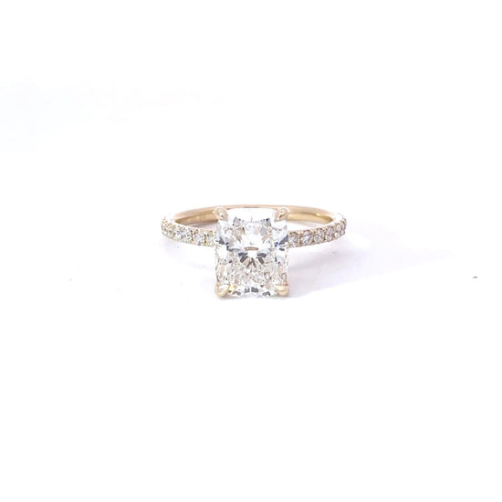 Load image into Gallery viewer, 2.52 Carat Lab Created Cushion Engagement Ring with Hidden Halo - Happy Jewelers Fine Jewelry Lifetime Warranty
