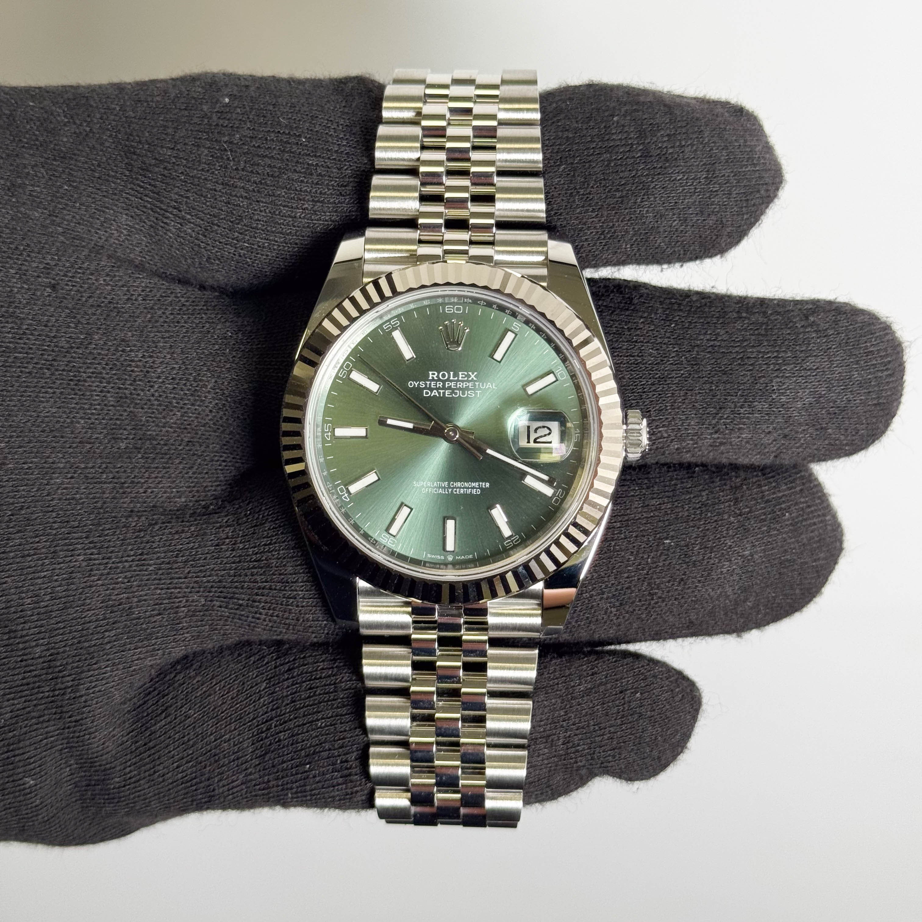 Rolex Datejust 41mm Mint Green Dial Watch Ref# 126334