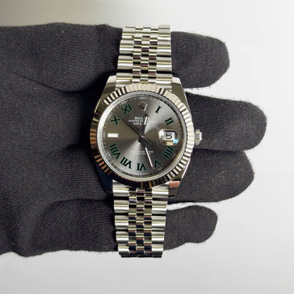 Rolex Datejust 41mm Wimbledon Dial Watch Ref# 126334