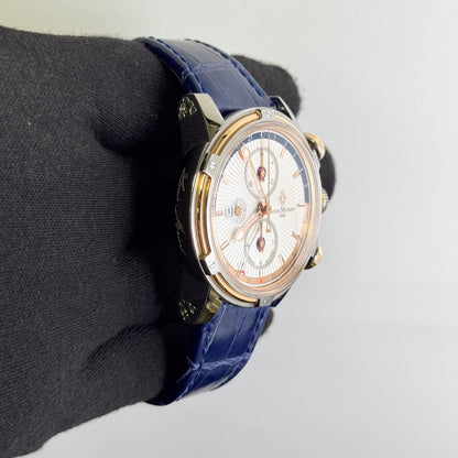 Louis Moinet Geograph 46mm Silver Dial Watch Ref# LM.78.40.65