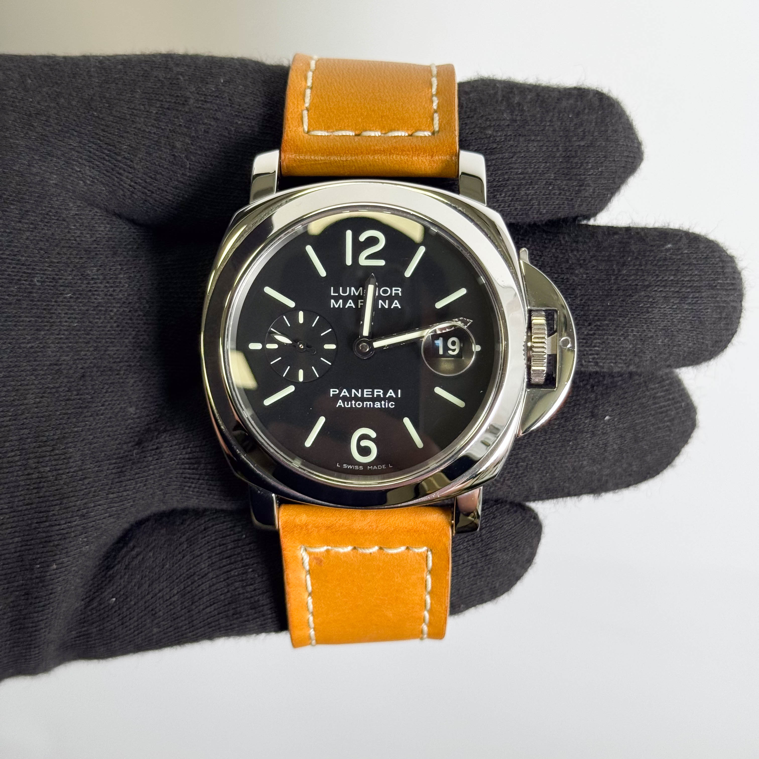 Panerai Luminor 44mm Black Dial Watch Ref# PAM00104
