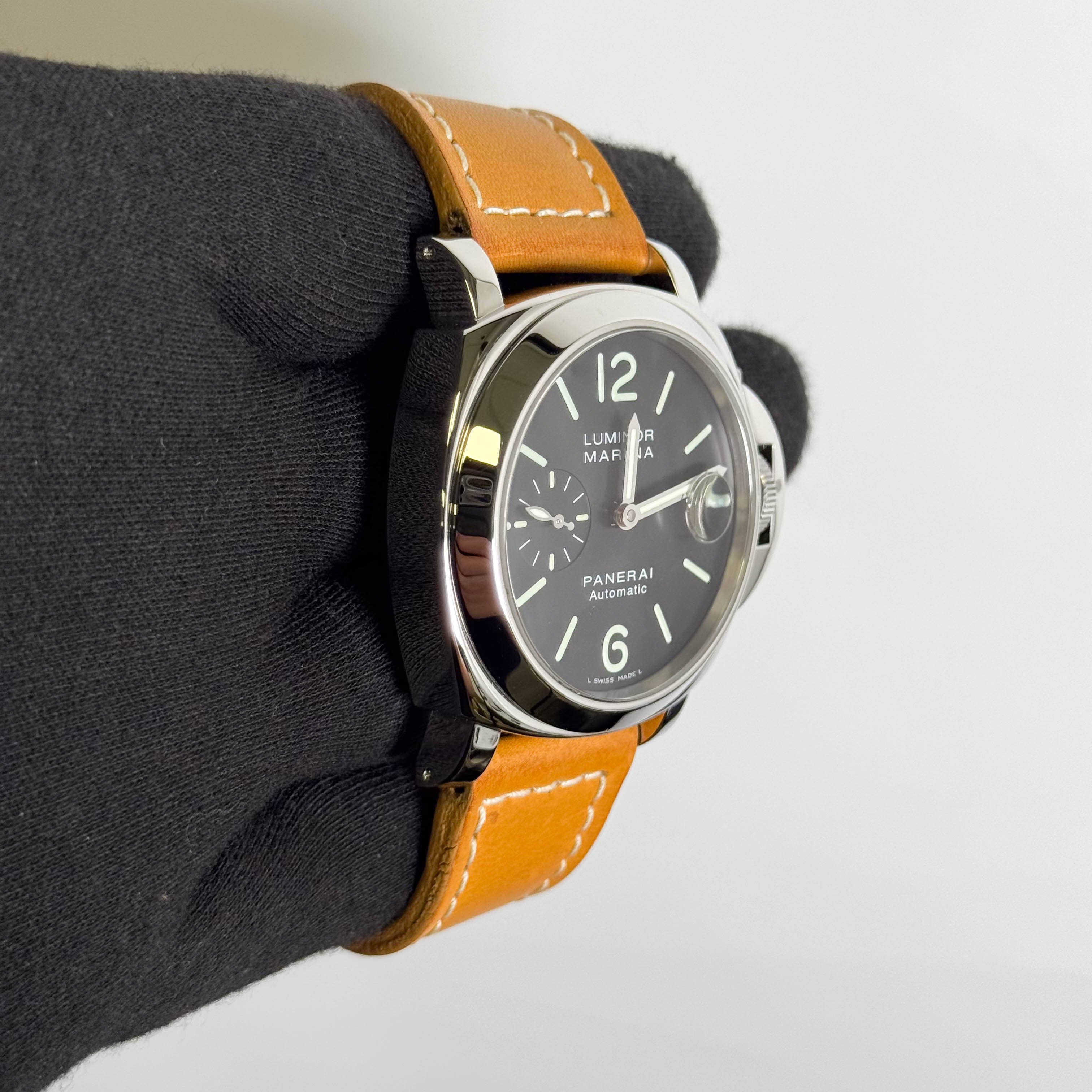 Panerai Luminor 44mm Black Dial Watch Ref# PAM00104