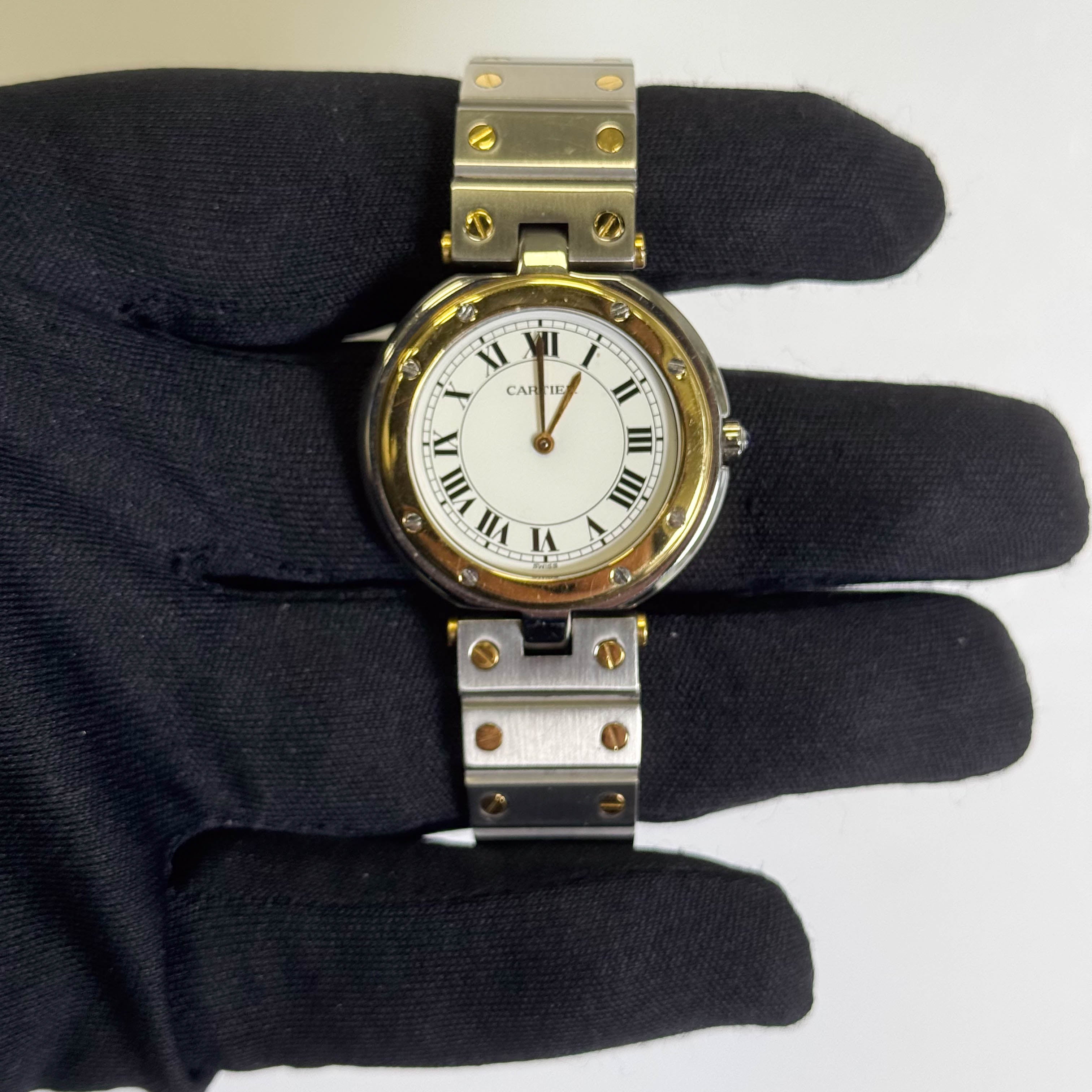 Cartier Santos Ronde 33mm White Dial Watch Ref# 8191