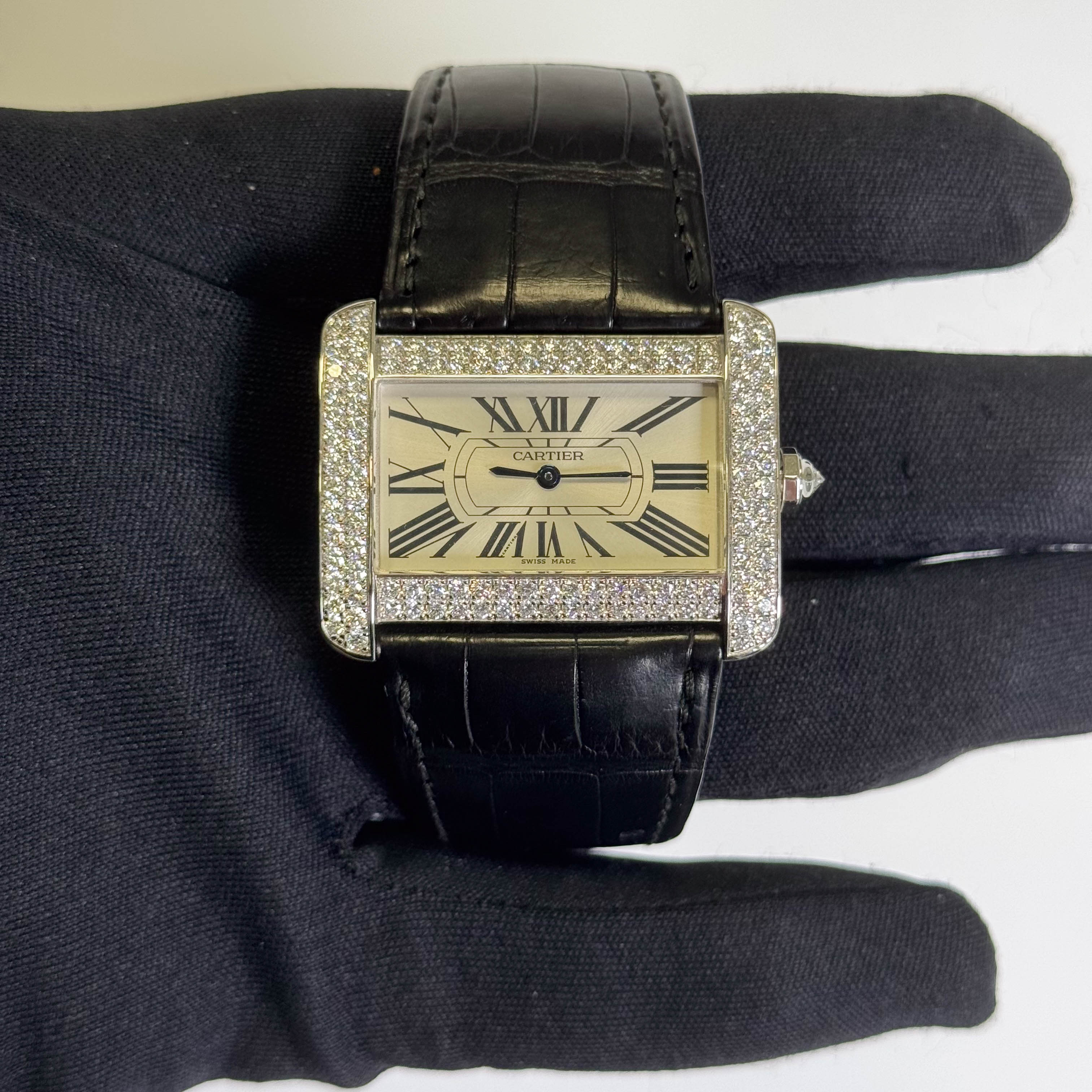Cartier Tank Divan 38mm Ivory Dial Watch Ref# WA301356