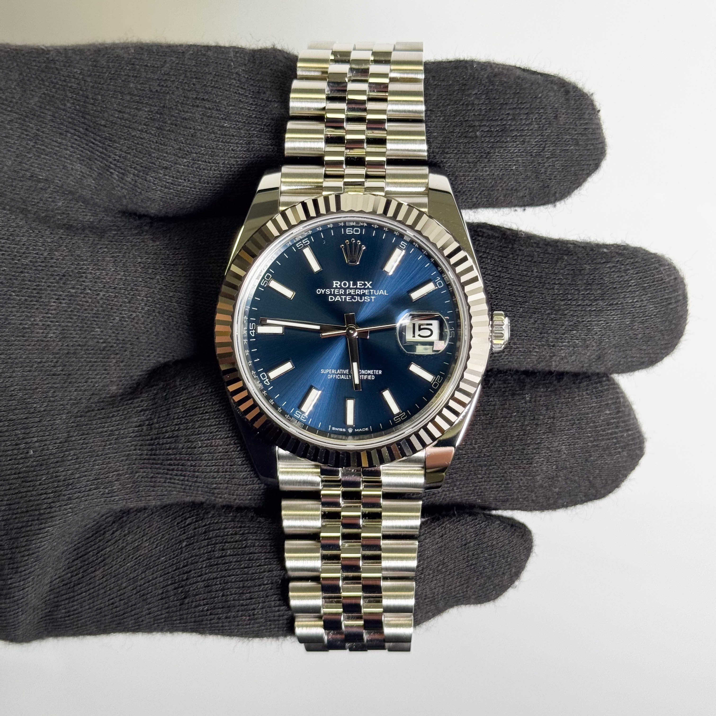 Rolex Datejust 41mm Blue Dial Watch Ref# 126334