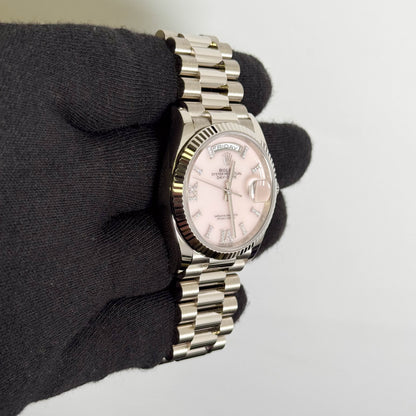 Rolex Day Date 36mm Factory Pink Dial Watch Ref# 128239