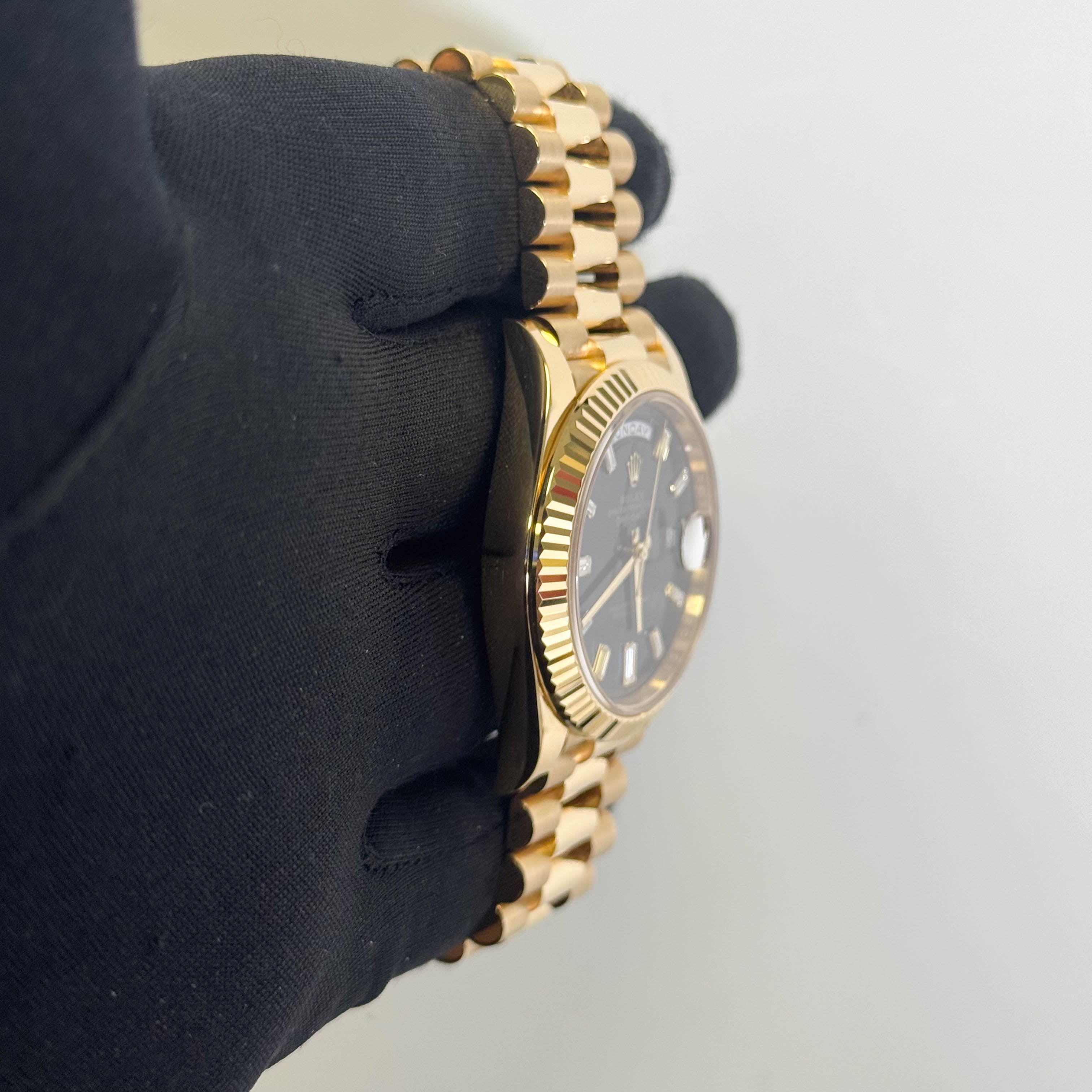 Rolex Day-Date 40mm Black Dial Watch Ref# 228238 - Happy Jewelers Fine Jewelry Lifetime Warranty
