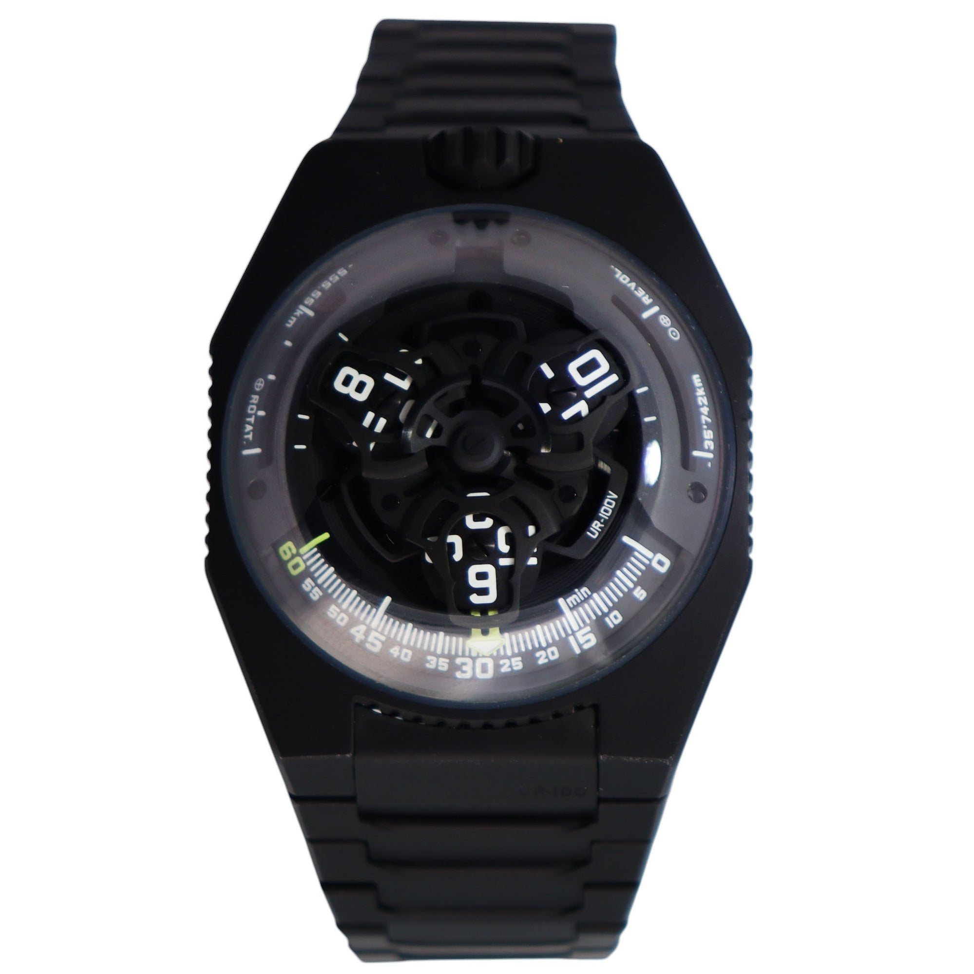 Urwerk UR-100 41mm Openworked Dial Watch Ref# UR-100V FTJ - Happy Jewelers Fine Jewelry Lifetime Warranty