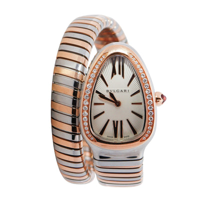 Bvlgari Serpenti 35mm Silver Dial Watch Ref# 103822 - Happy Jewelers Fine Jewelry Lifetime Warranty