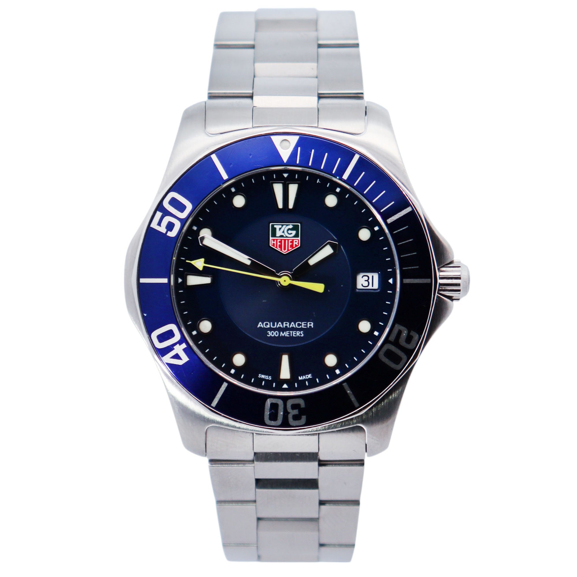 Tag Heuer Aquaracer 39mm Blue Dial Watch Ref# WAB1112 - Happy Jewelers Fine Jewelry Lifetime Warranty