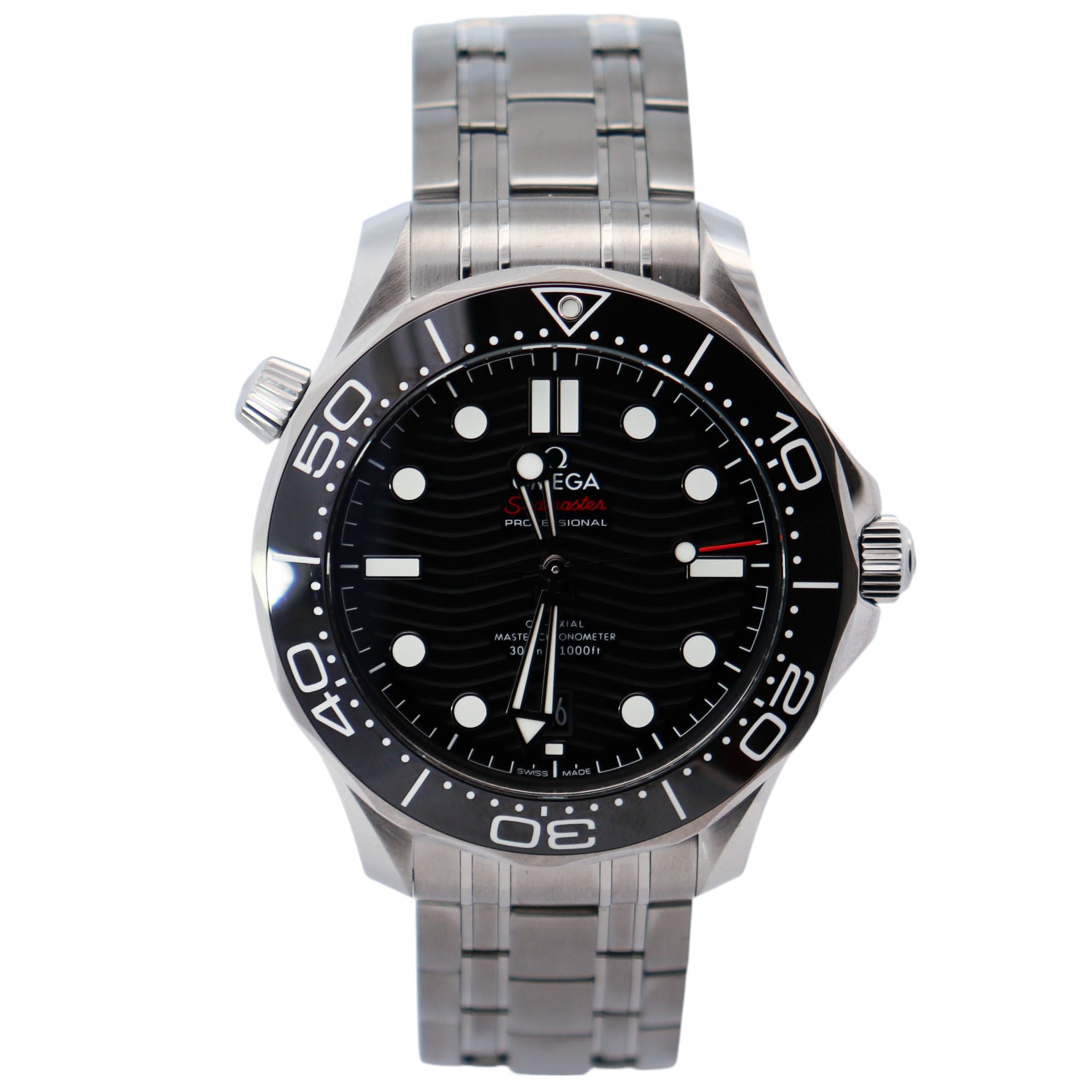 Omega Seamaster 42mm Black Dial Watch Ref# 210.30.42.20.01.001 - Happy Jewelers Fine Jewelry Lifetime Warranty